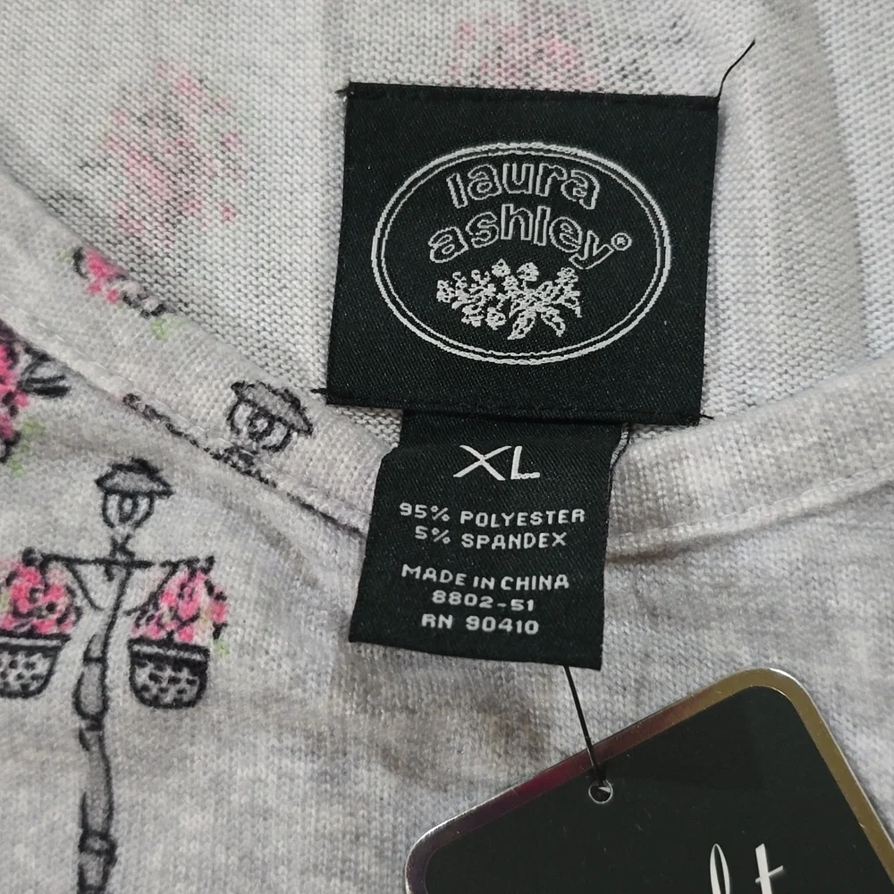 NWT-Laura Ashley Heather Bicycle Pajama Set - Picture 3 of 6